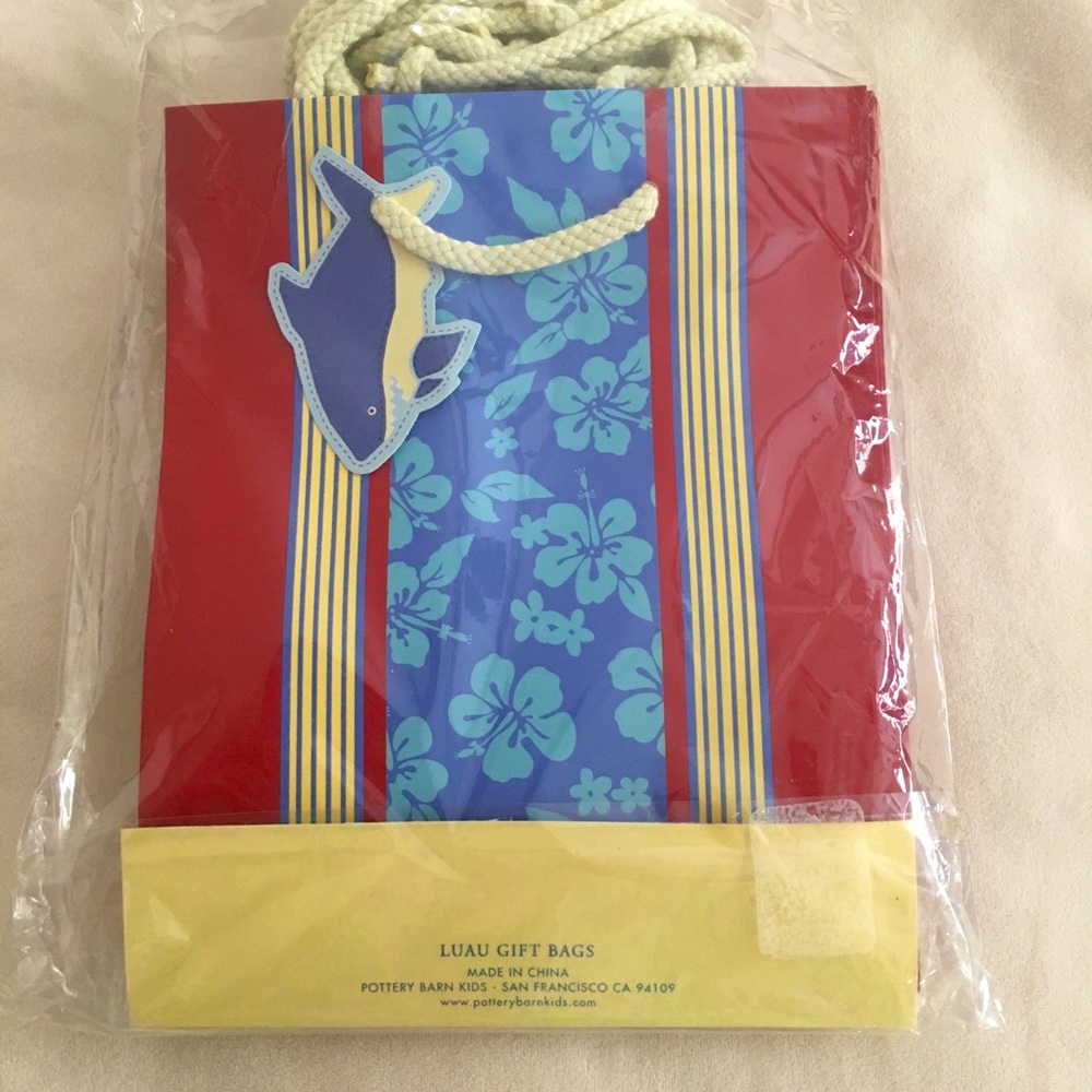 Pottery barn kids luau themed gift bags
